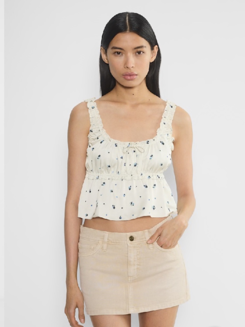 Aritzia Sunday Best Satin Crush Top